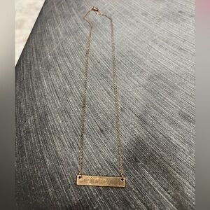 Rose Gold Bar Necklace